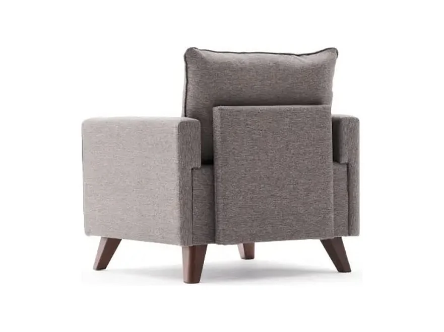 Fauteuil 1 place tissu marron Kandy 82cm