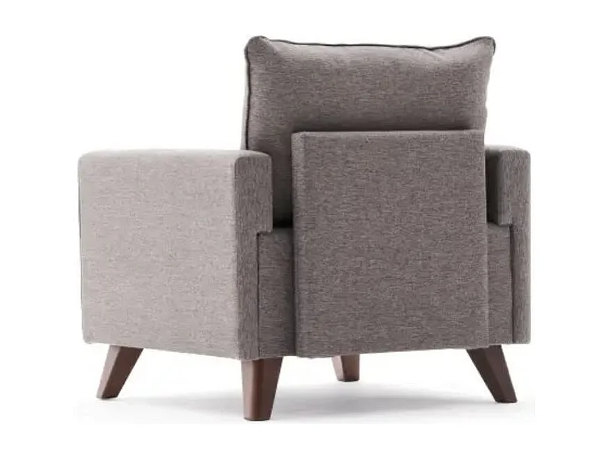 Fauteuil 1 place tissu marron Kandy 82cm