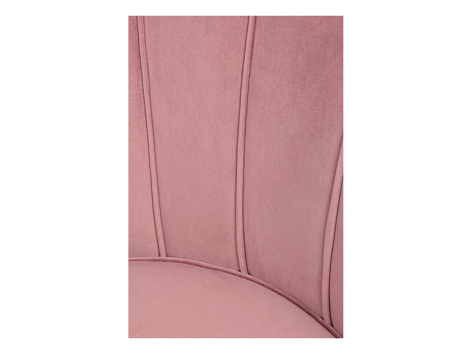Sillón de terciopelo y patas de metal dorado Gala 80 cm-Color Rosa empolvado
