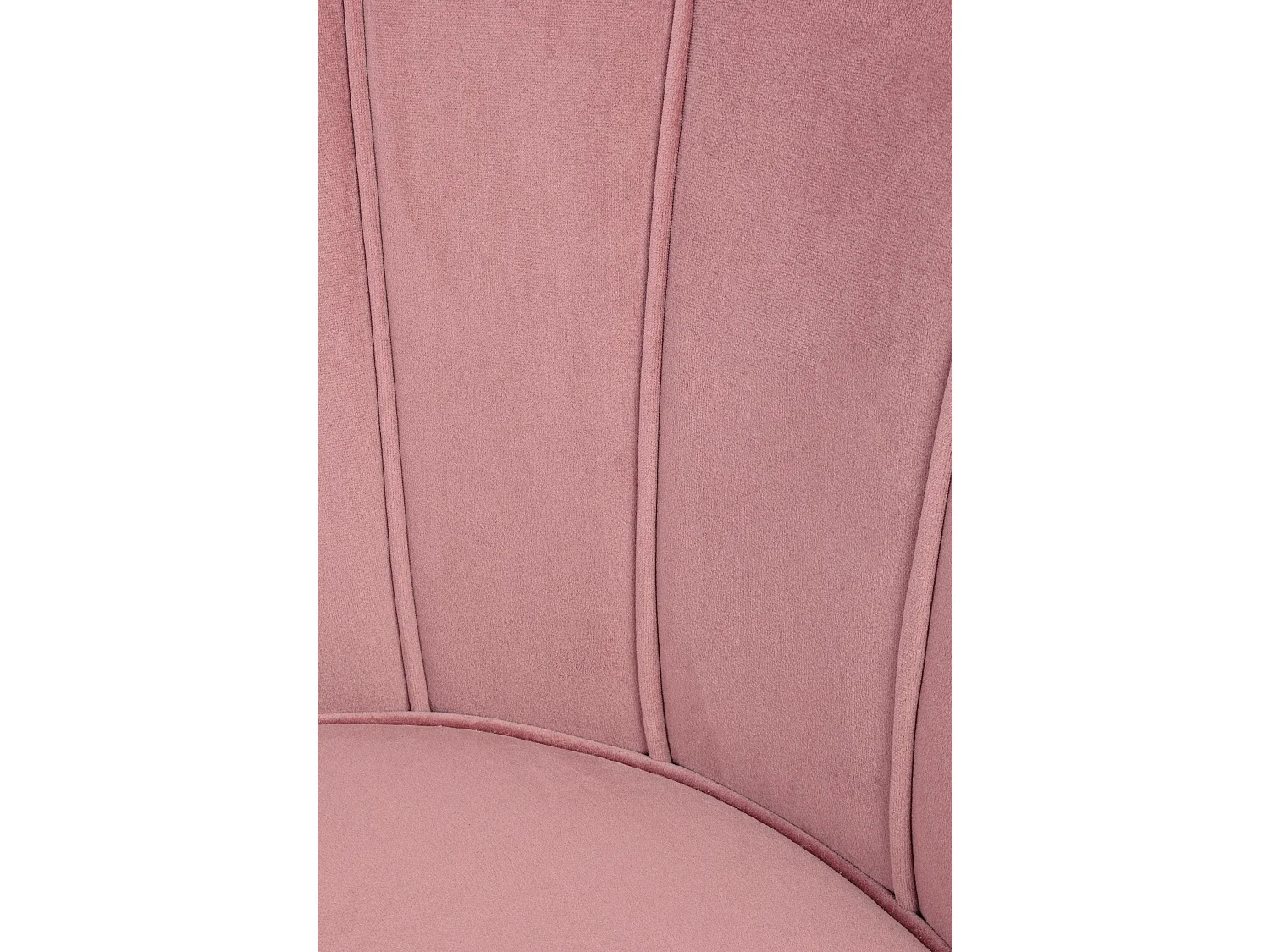 Fauteuil en velours et pieds métal doré Gala 80cm-Rose poudré
