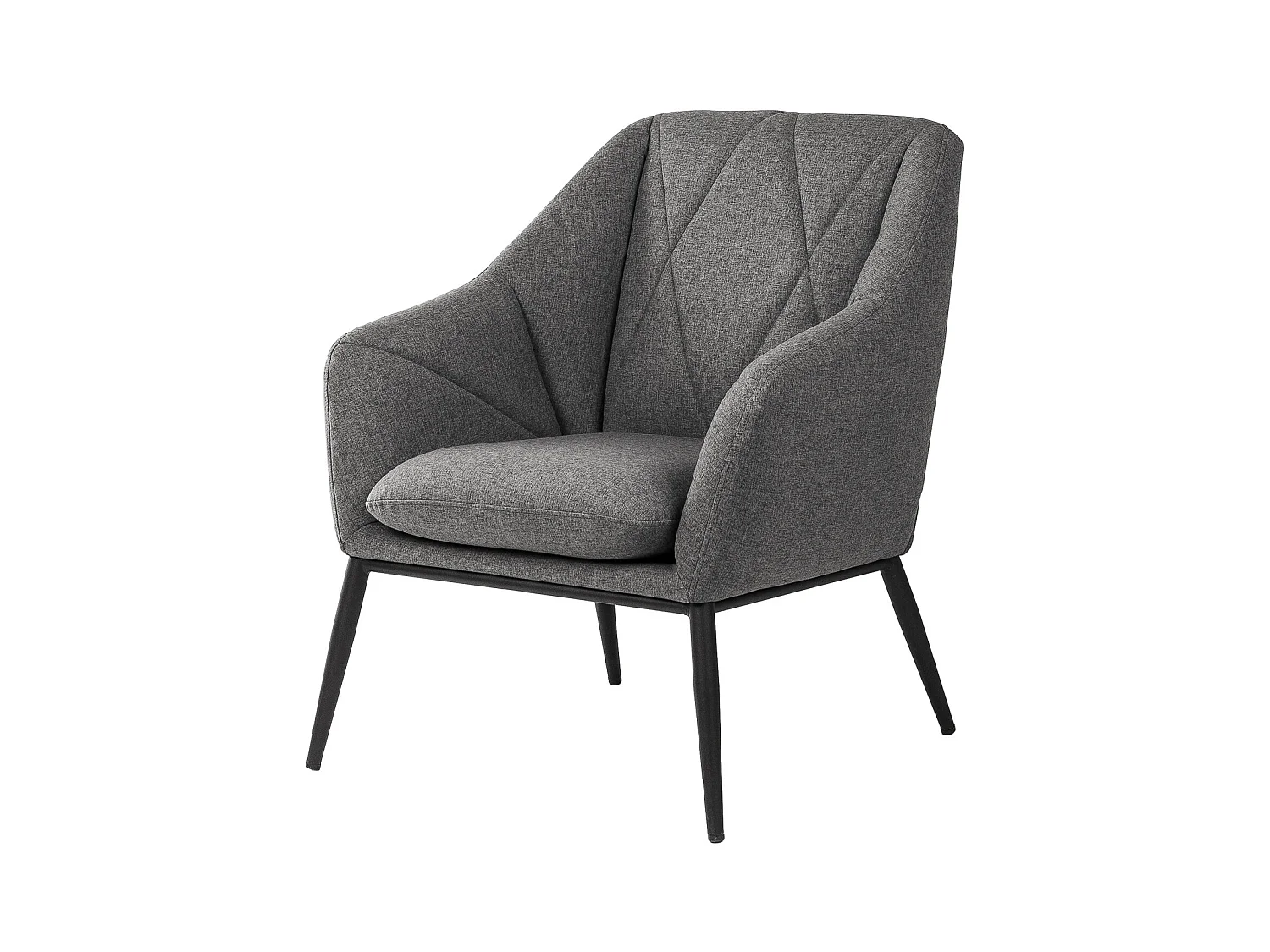 Fauteuil design tissu gris foncé Kyto 66cm