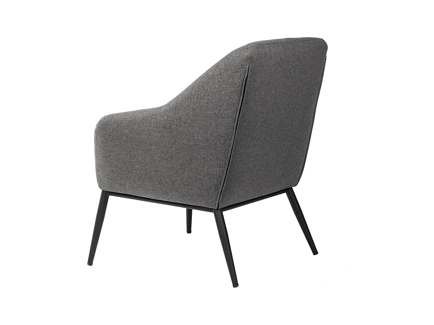 Fauteuil design tissu gris foncé Kyto 66cm