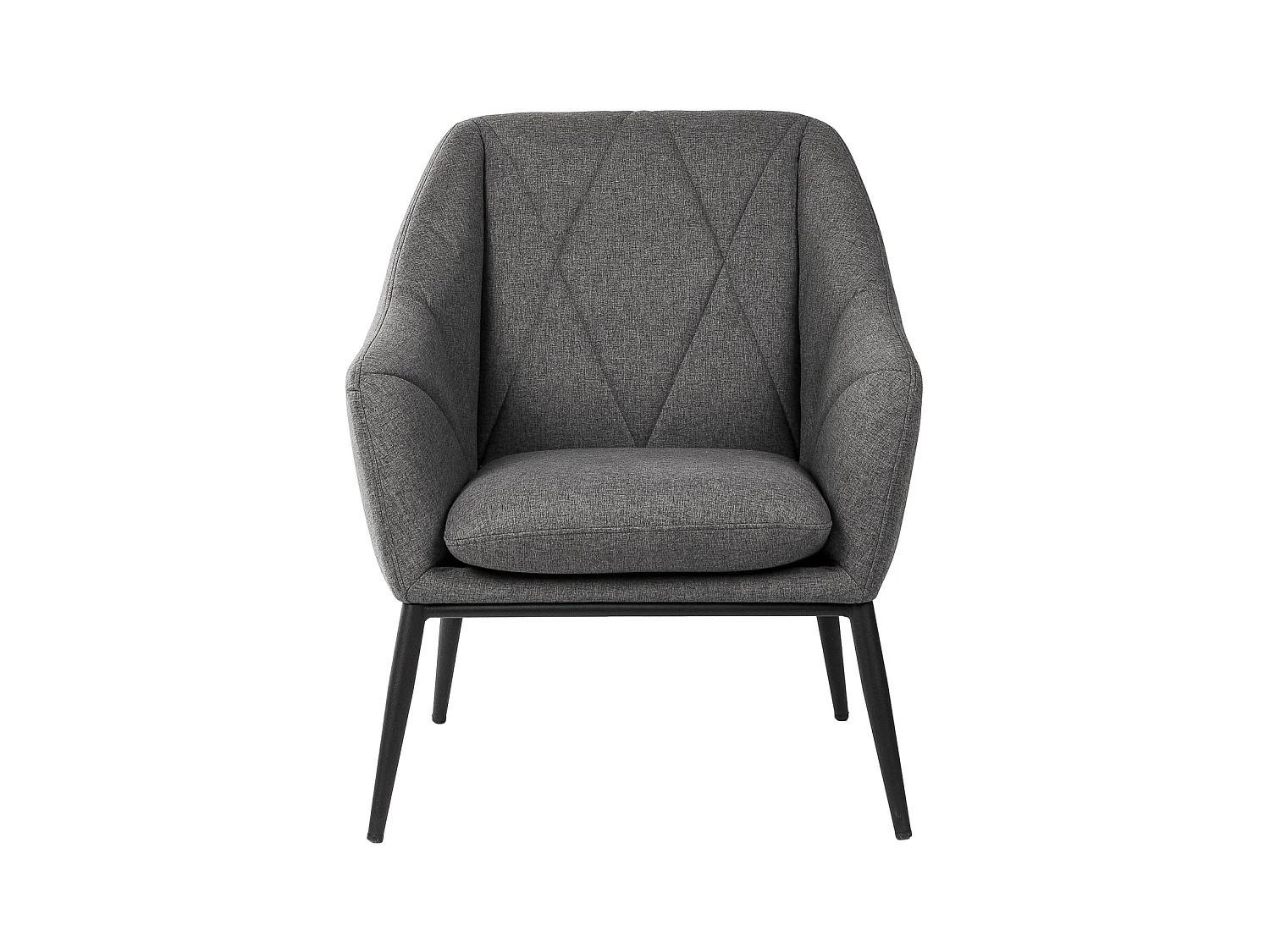 Fauteuil design tissu gris foncé Kyto 66cm