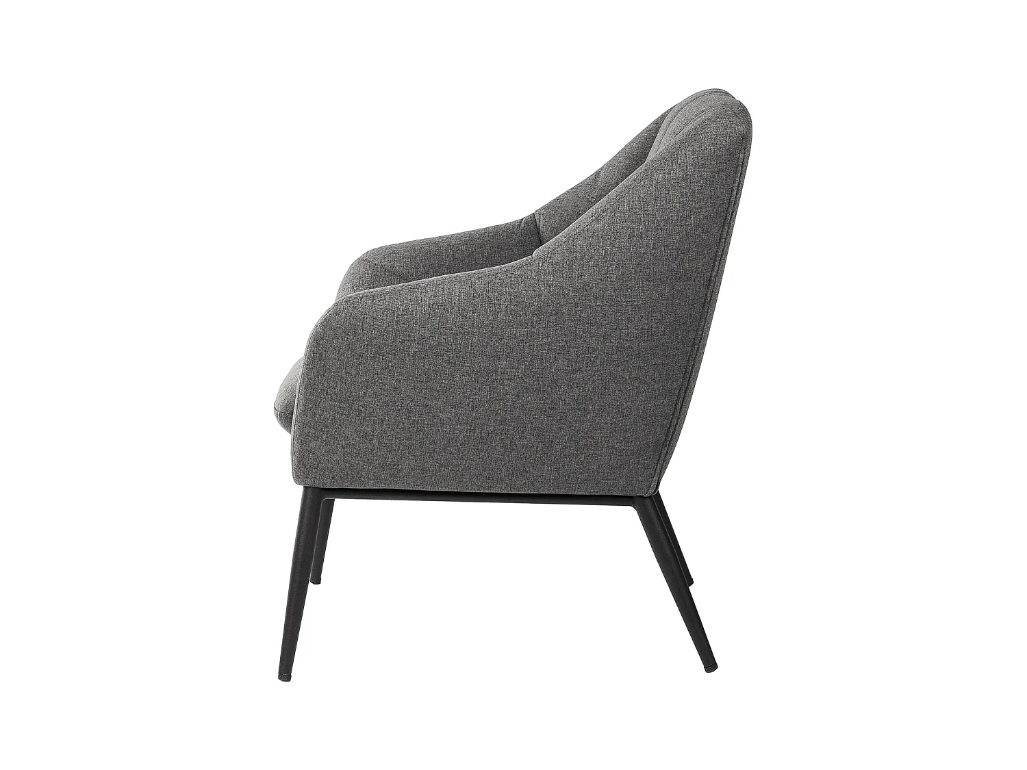 Fauteuil design tissu gris foncé Kyto 66cm