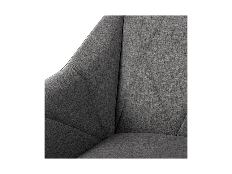 Fauteuil design tissu gris foncé Kyto 66cm