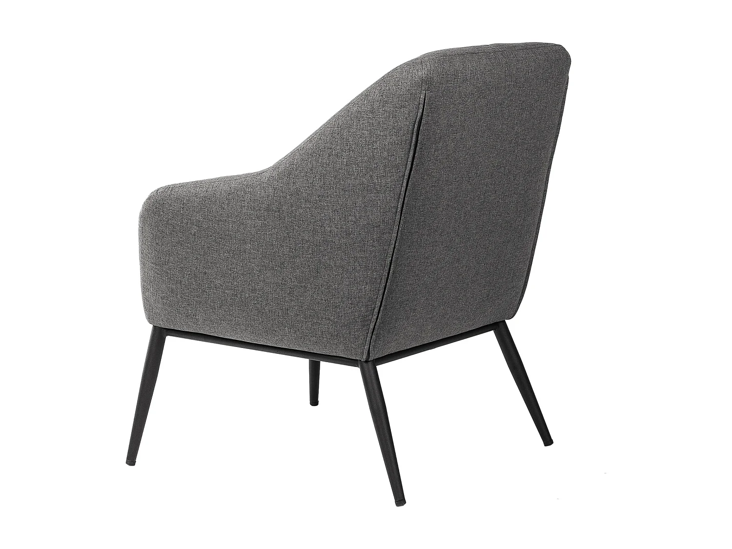 Fauteuil design tissu gris foncé Kyto 66cm