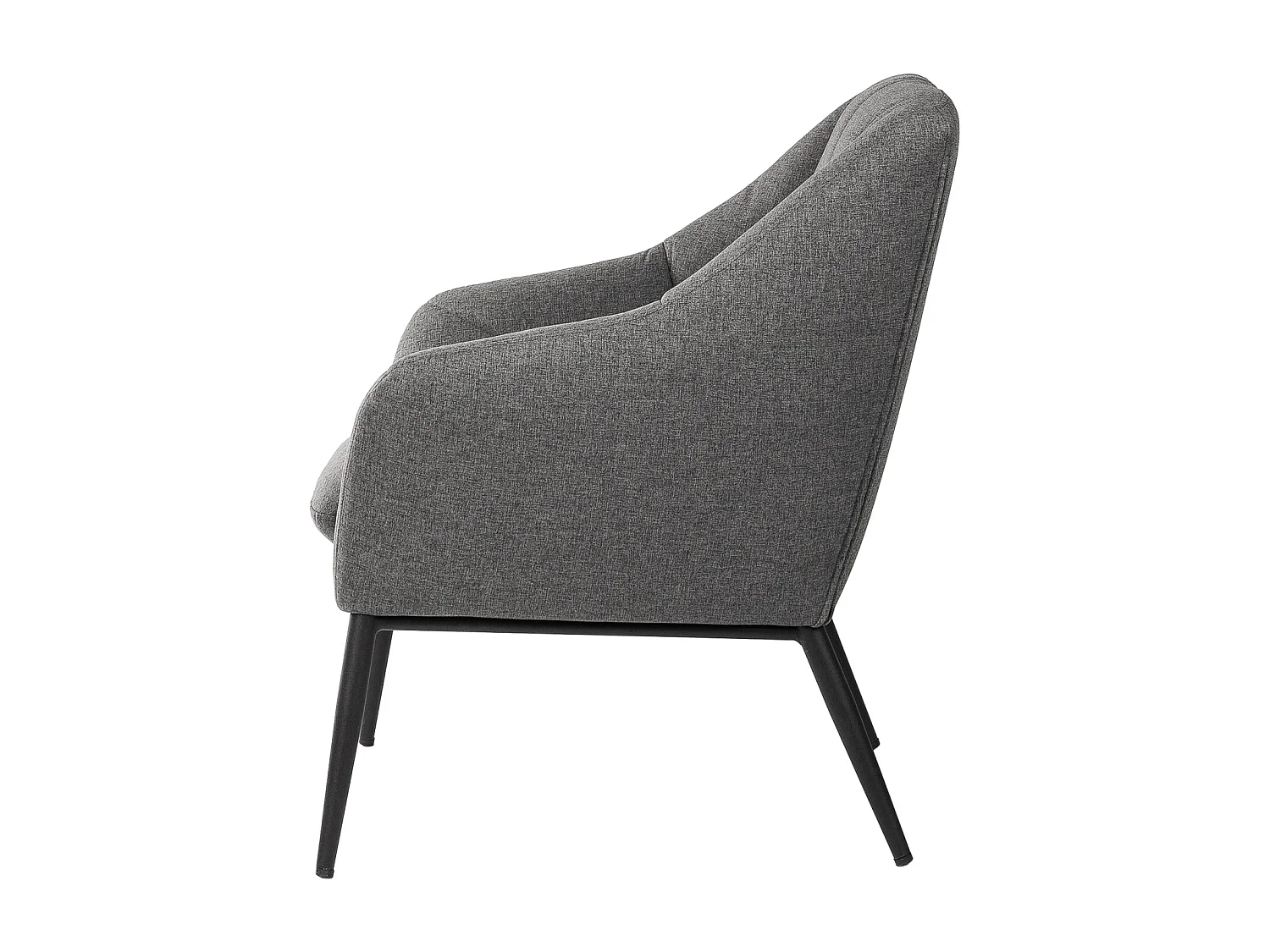 Fauteuil design tissu gris foncé Kyto 66cm
