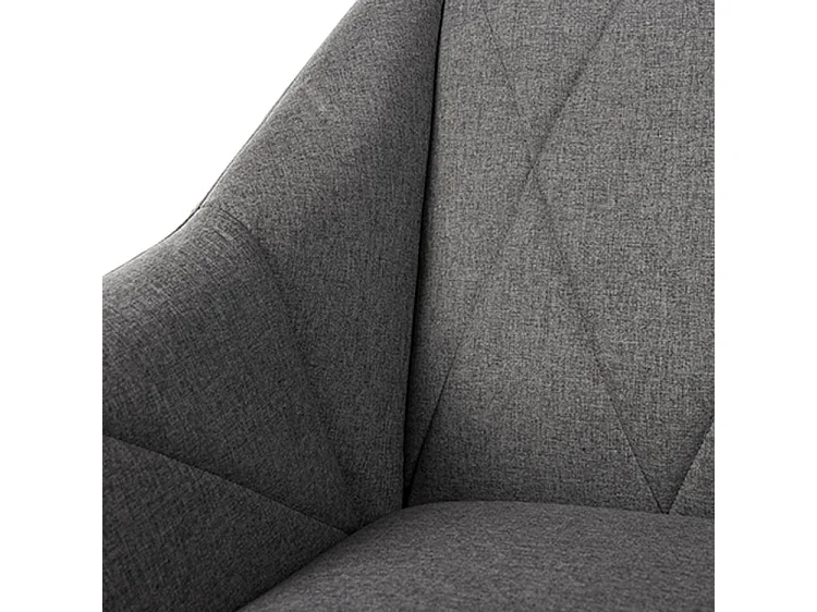 Fauteuil design tissu gris foncé Kyto 66cm