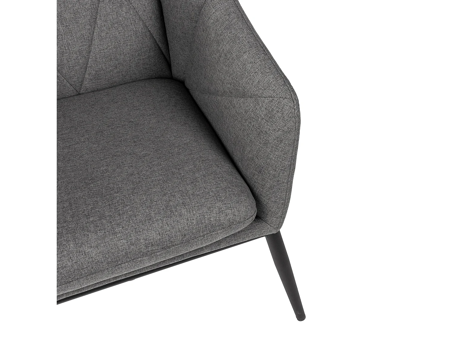 Fauteuil design tissu gris foncé Kyto 66cm