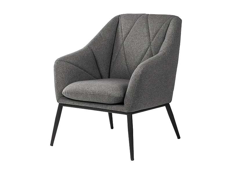 Fauteuil design tissu gris foncé Kyto 66cm