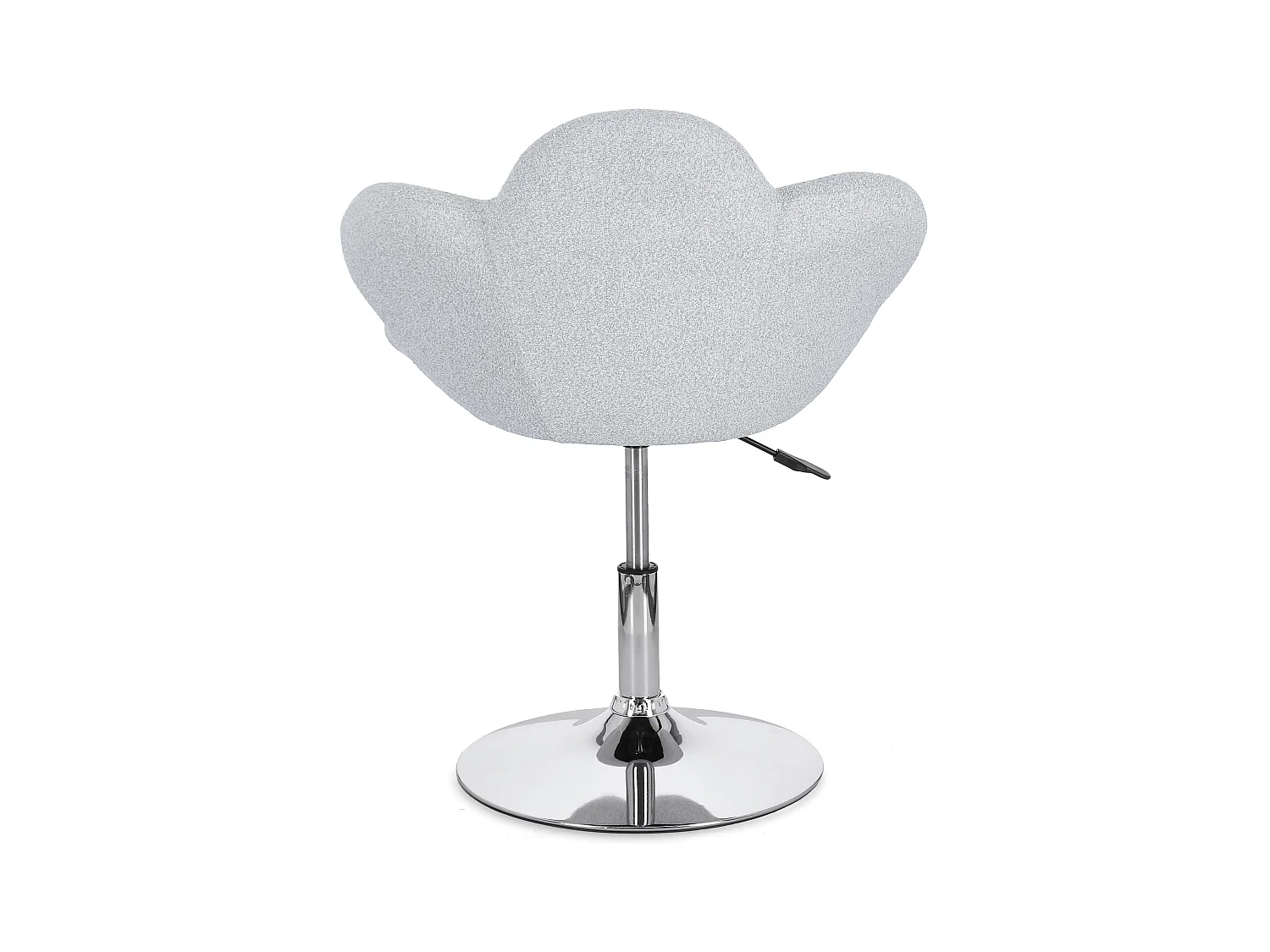 Lot de 2 fauteuils réglables design PETALE – Elégance florale et confort ajustable-Gris clair