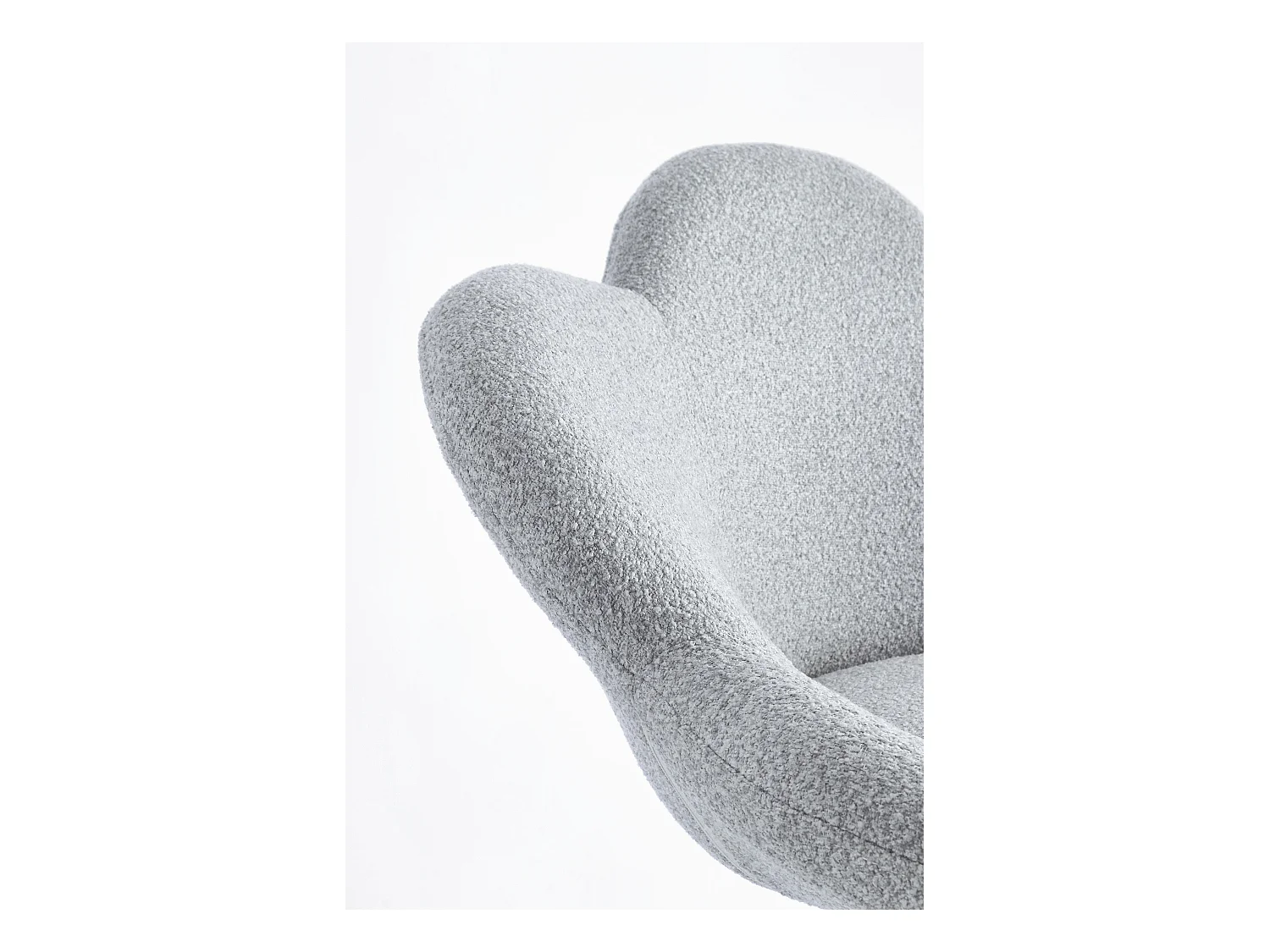 Lot de 2 fauteuils réglables design PETALE – Elégance florale et confort ajustable-Gris clair