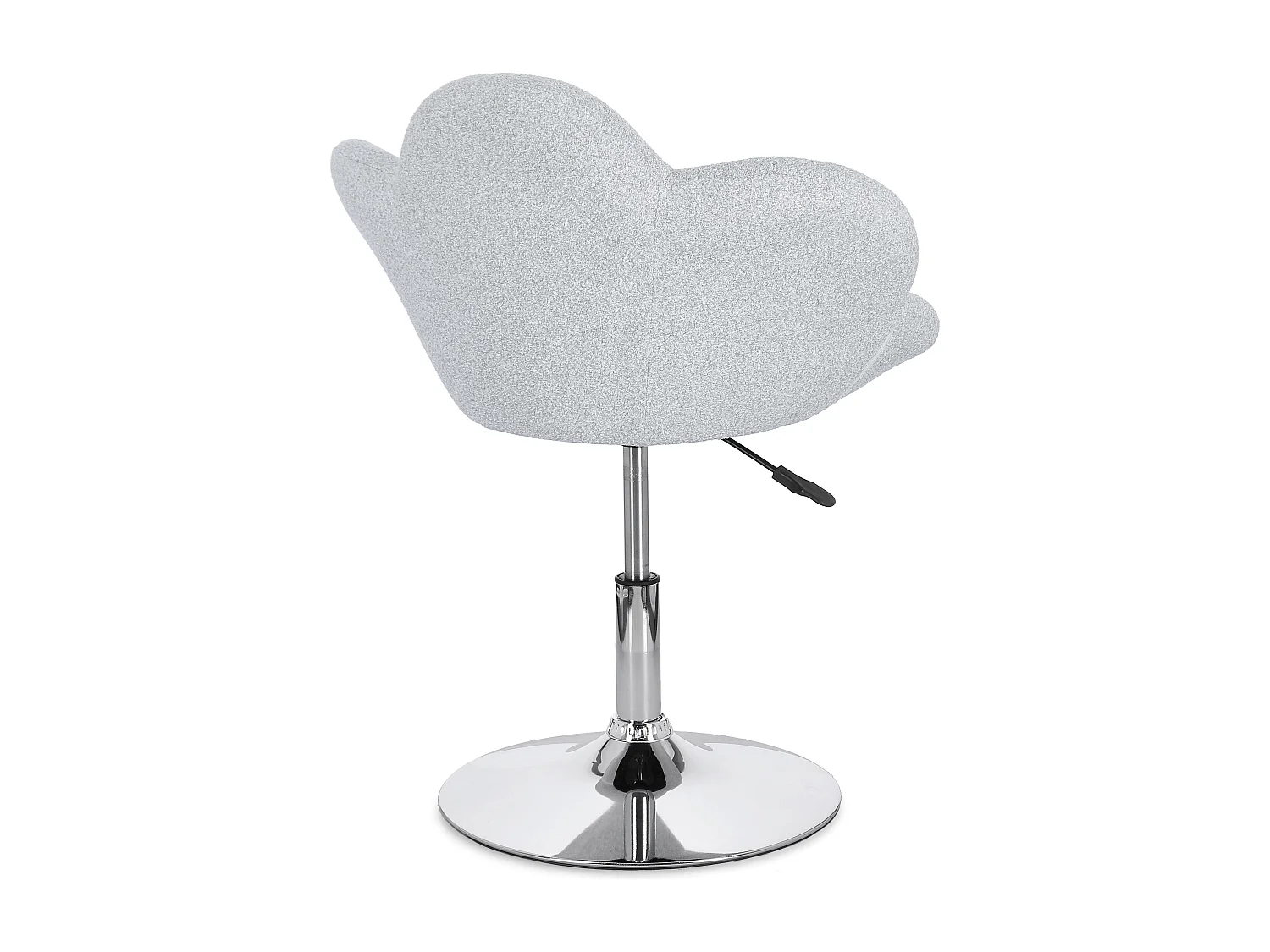 Lot de 2 fauteuils réglables design PETALE – Elégance florale et confort ajustable-Gris clair