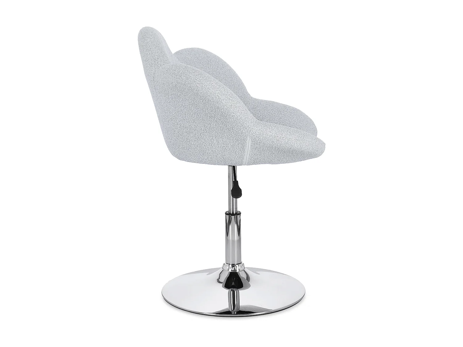 Lot de 2 fauteuils réglables design PETALE – Elégance florale et confort ajustable-Gris clair