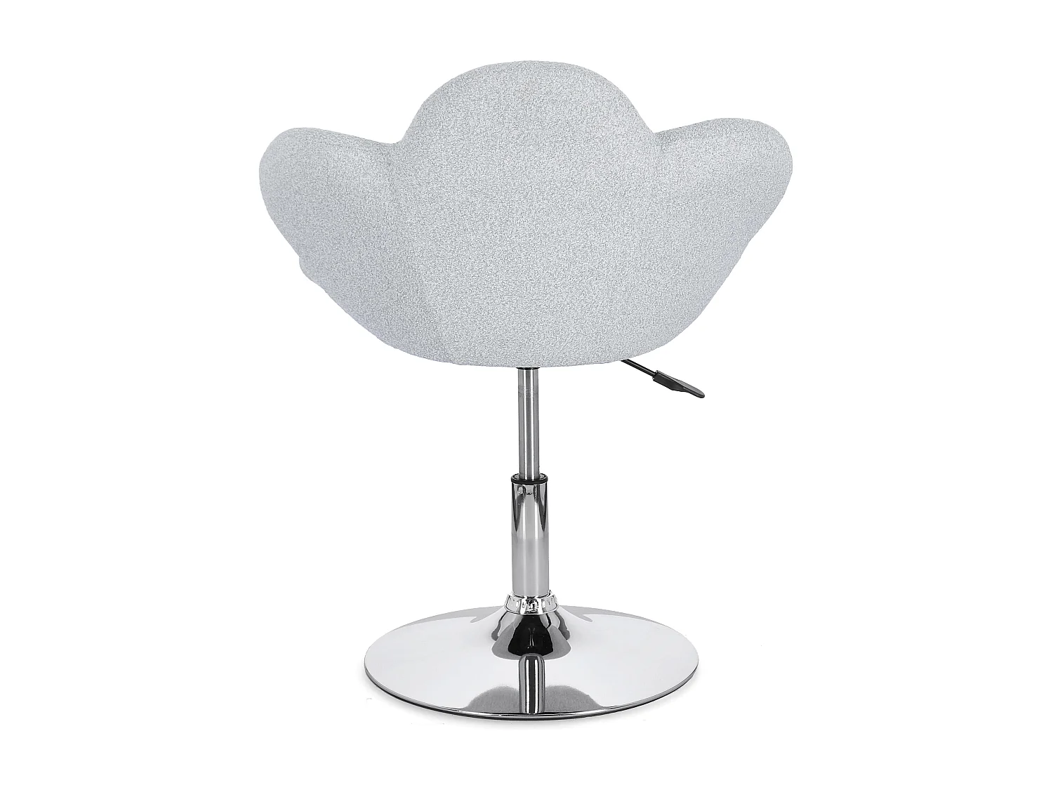 Lot de 2 fauteuils réglables design PETALE – Elégance florale et confort ajustable-Gris clair