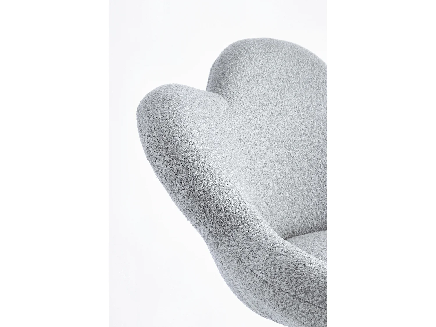 Lot de 2 fauteuils réglables design PETALE – Elégance florale et confort ajustable-Gris clair