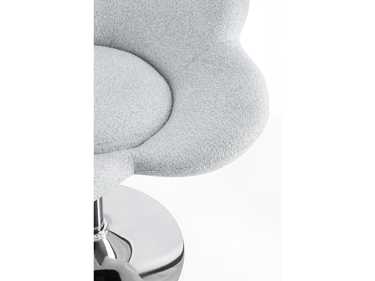 Lot de 2 fauteuils réglables design PETALE – Elégance florale et confort ajustable-Gris clair