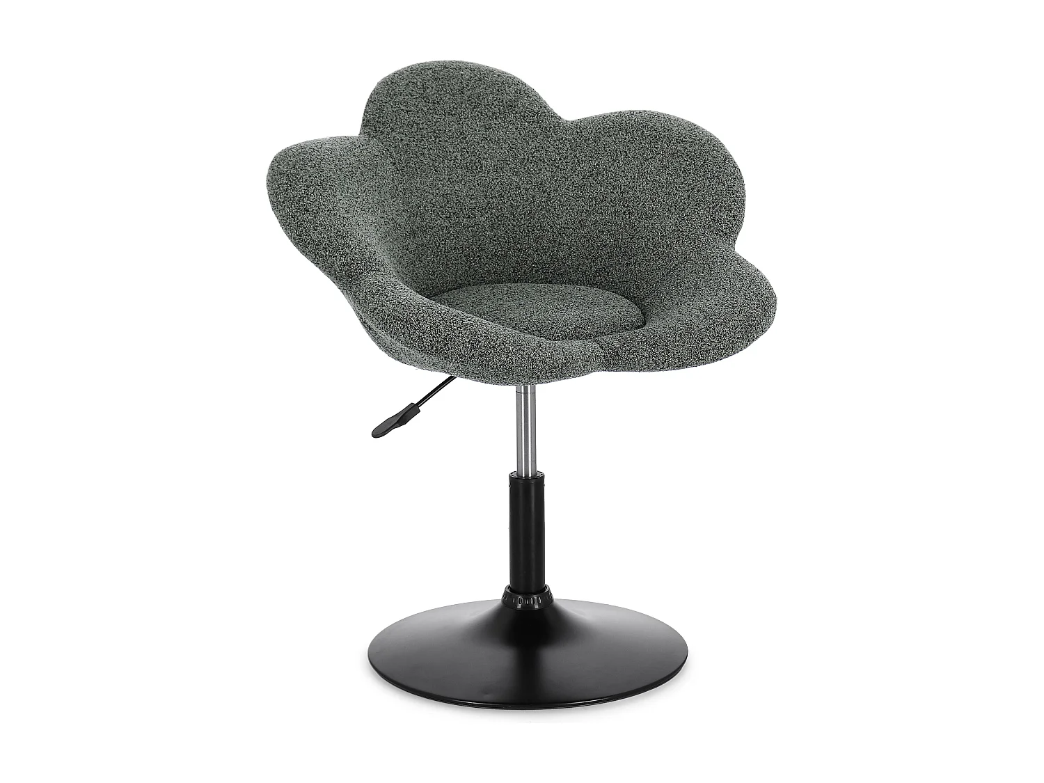 Lot de 2 fauteuils réglables design PETALE – Elégance florale et confort ajustable-Gris clair