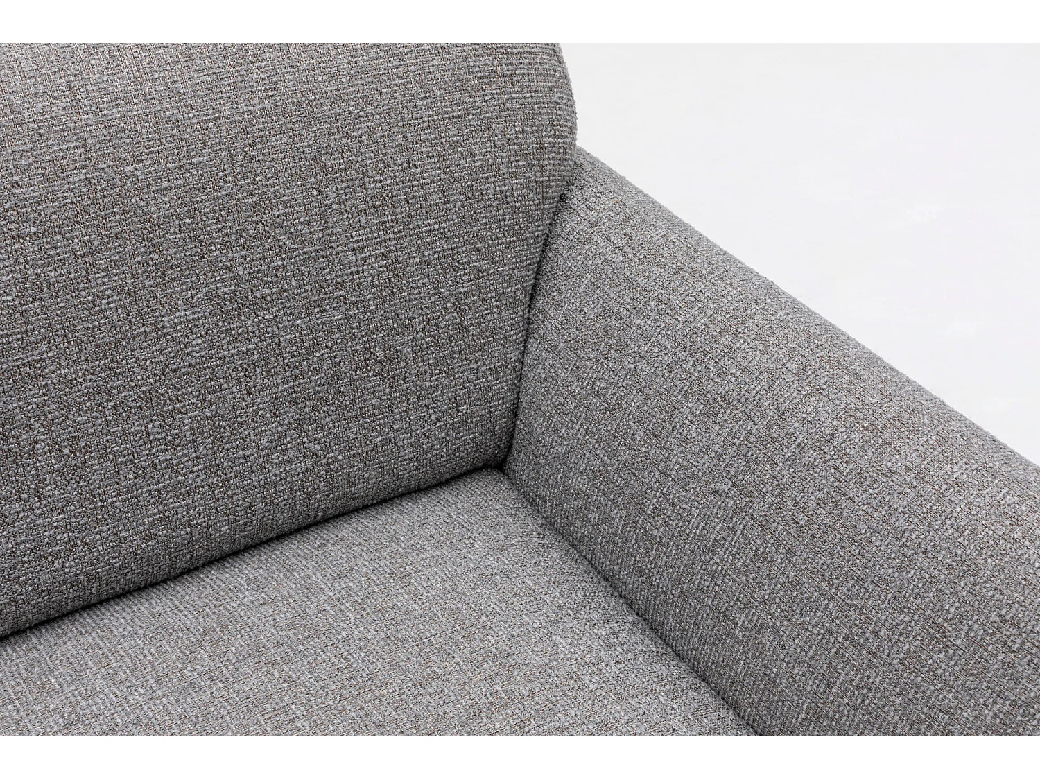Fauteuil moderne tissu gris clair Kelly 90cm