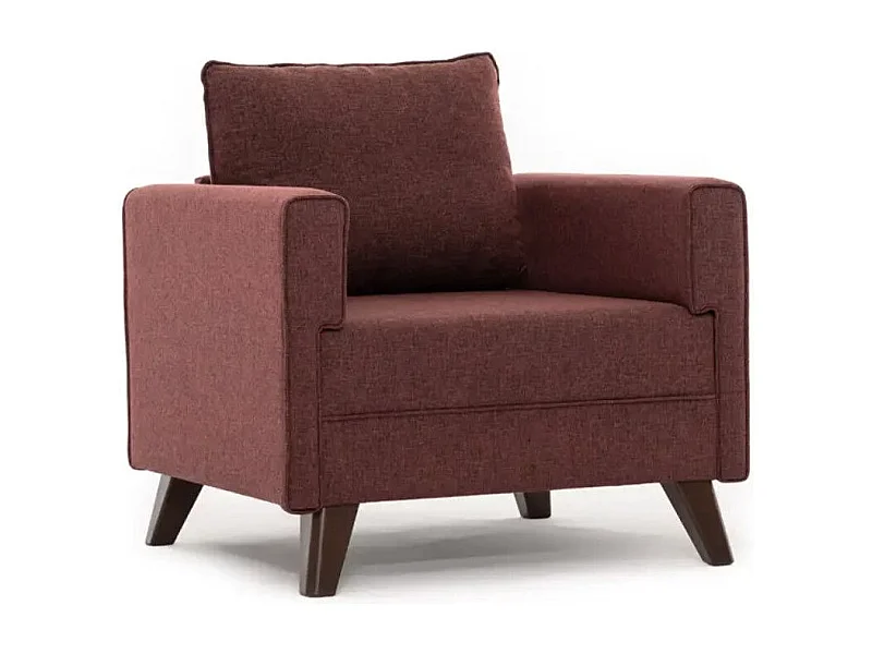 Sillón 1 plaza tela burdeos Kandy 82 cm