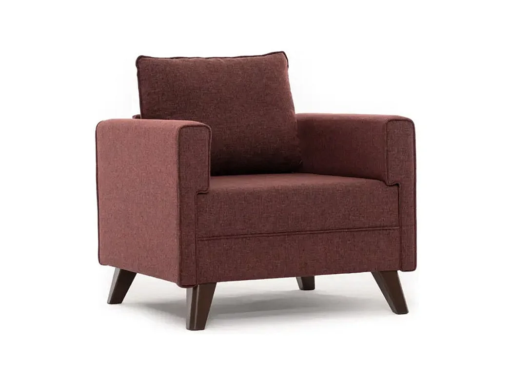 Sillón 1 plaza tela burdeos Kandy 82 cm