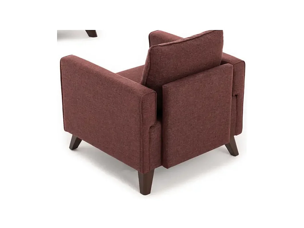 Sillón 1 plaza tela burdeos Kandy 82 cm