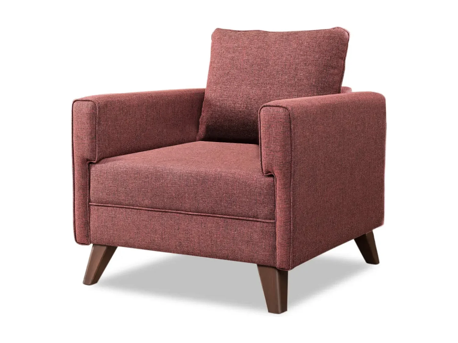 Sillón 1 plaza tela burdeos Kandy 82 cm