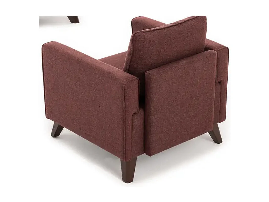 Sillón 1 plaza tela burdeos Kandy 82 cm