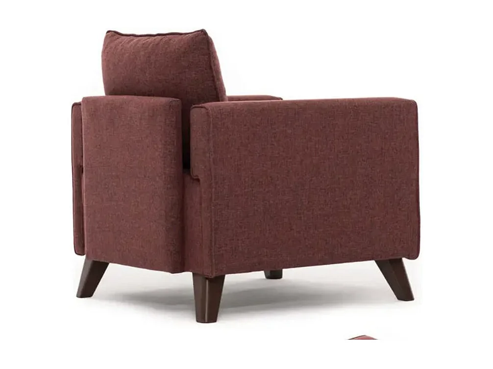 Sillón 1 plaza tela burdeos Kandy 82 cm