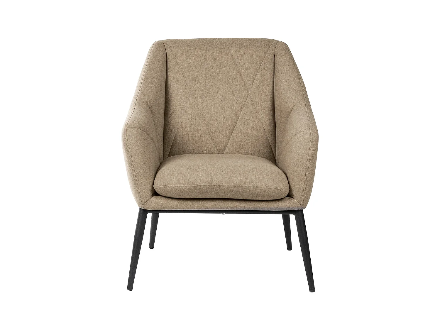 Fauteuil design tissu marron clair Kyto 66cm