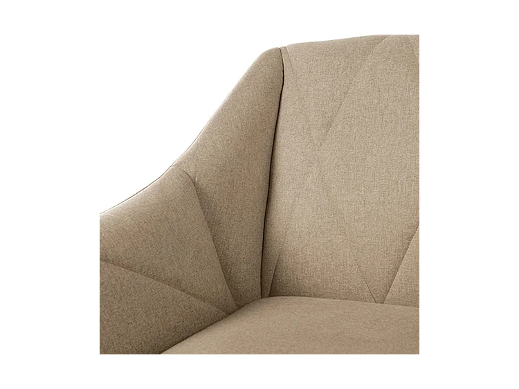 Fauteuil design tissu marron clair Kyto 66cm