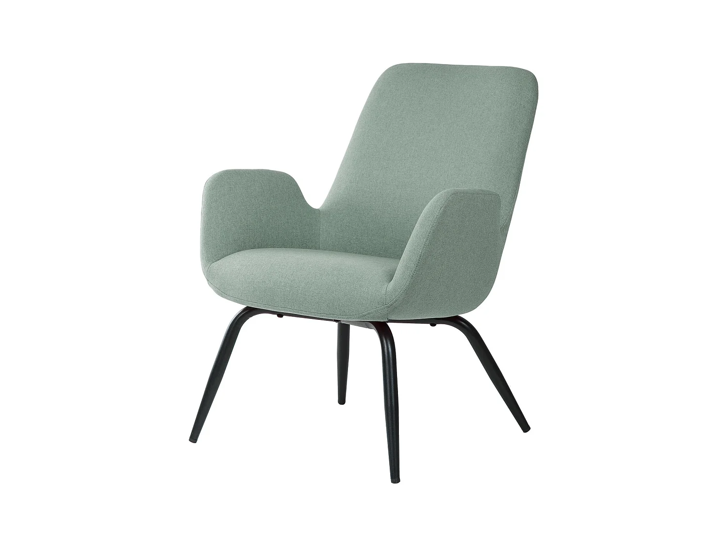 Fauteuil moderne tissu vert menthe Daly 66cm