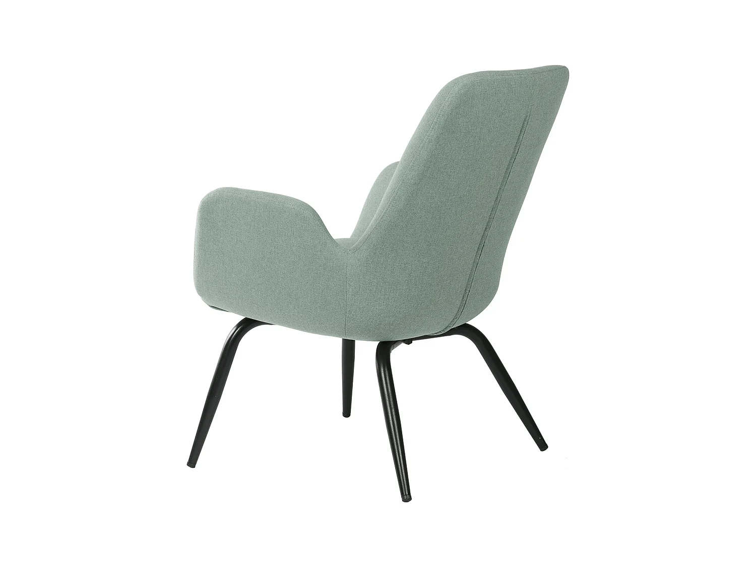Fauteuil moderne tissu vert menthe Daly 66cm