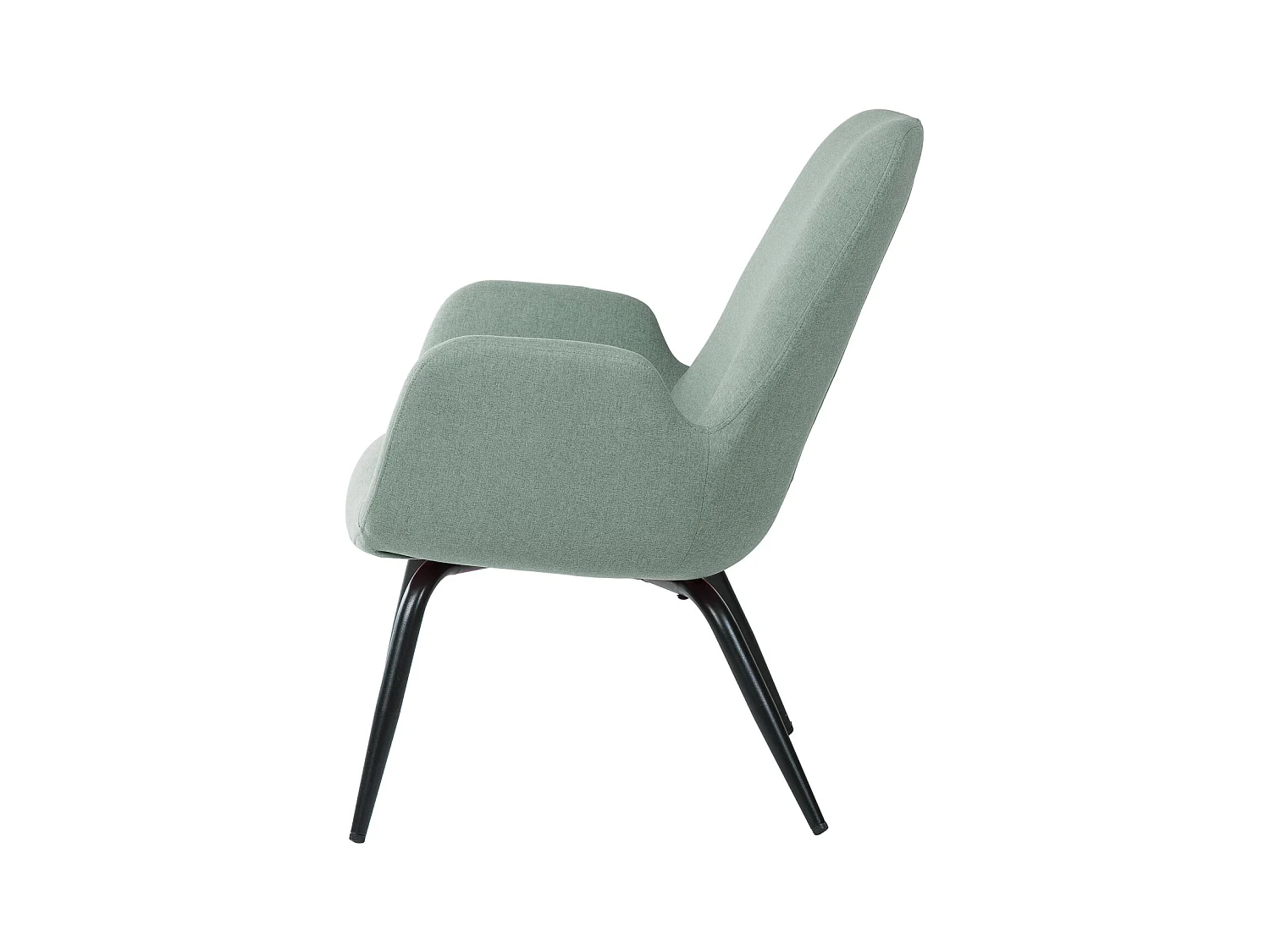 Fauteuil moderne tissu vert menthe Daly 66cm