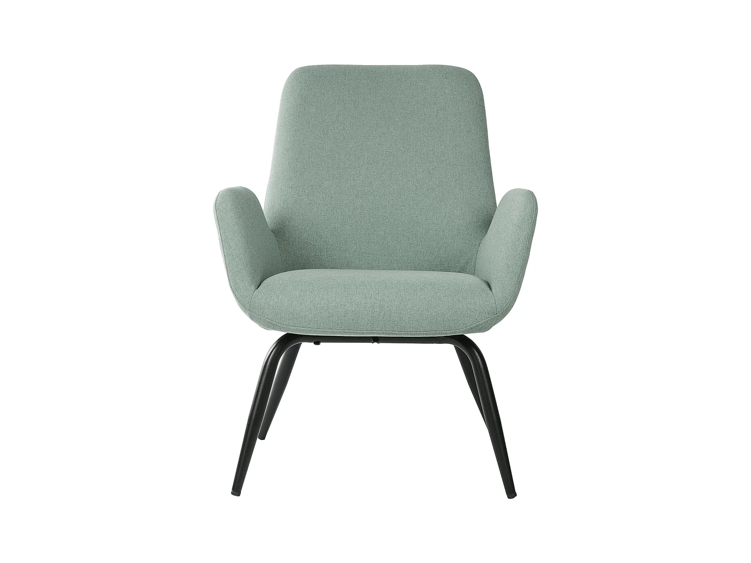 Fauteuil moderne tissu vert menthe Daly 66cm