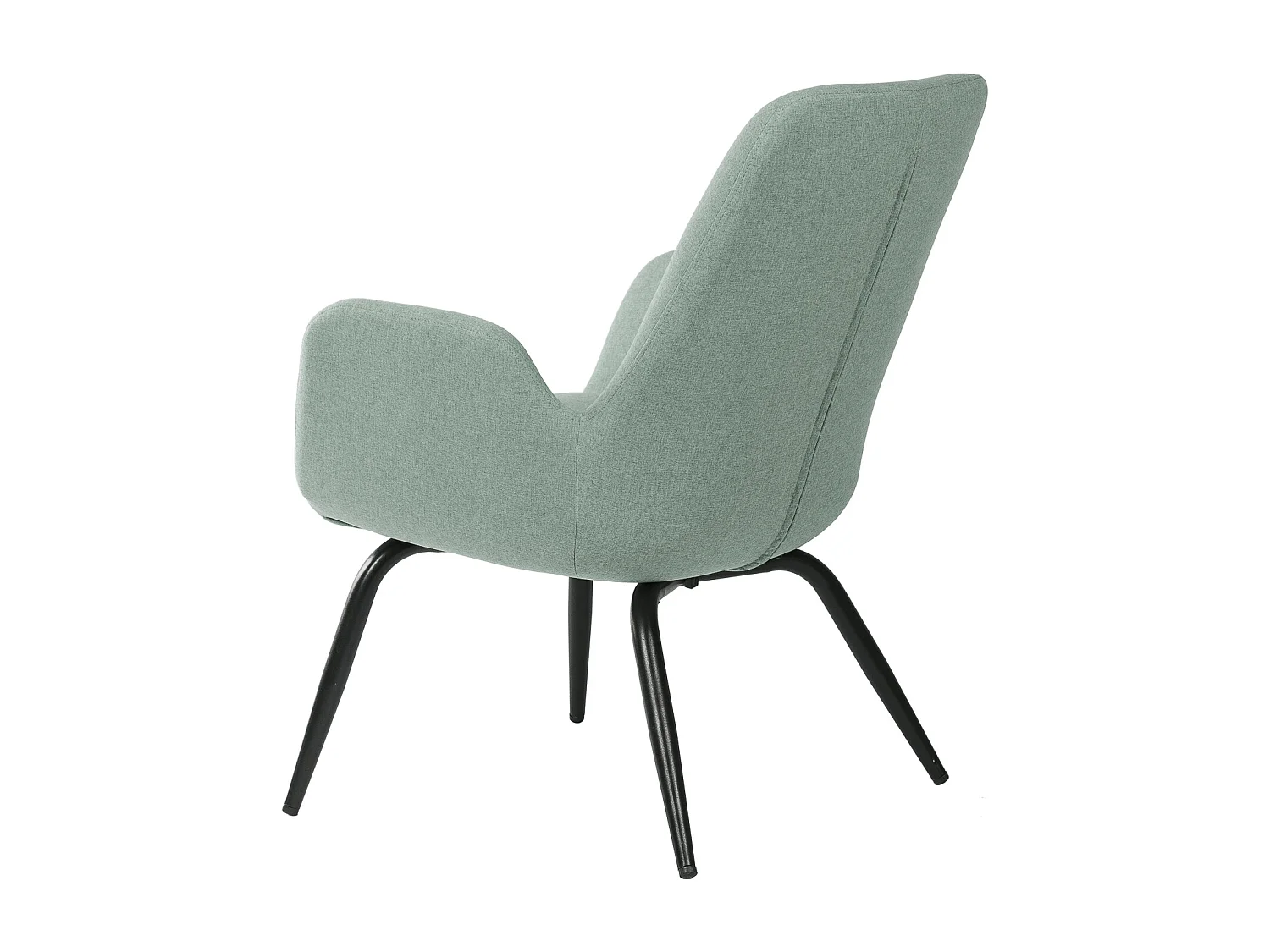 Fauteuil moderne tissu vert menthe Daly 66cm