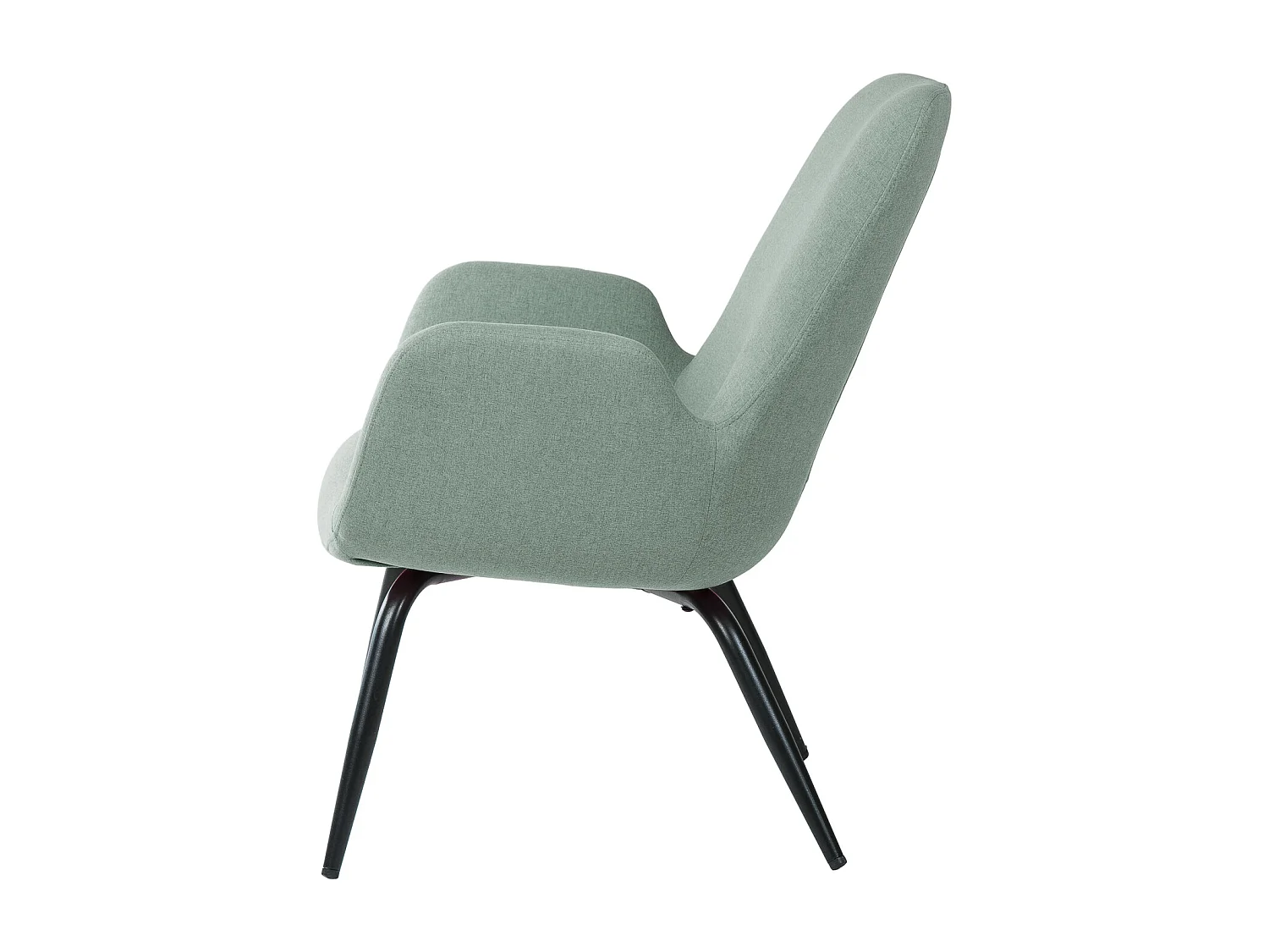 Fauteuil moderne tissu vert menthe Daly 66cm