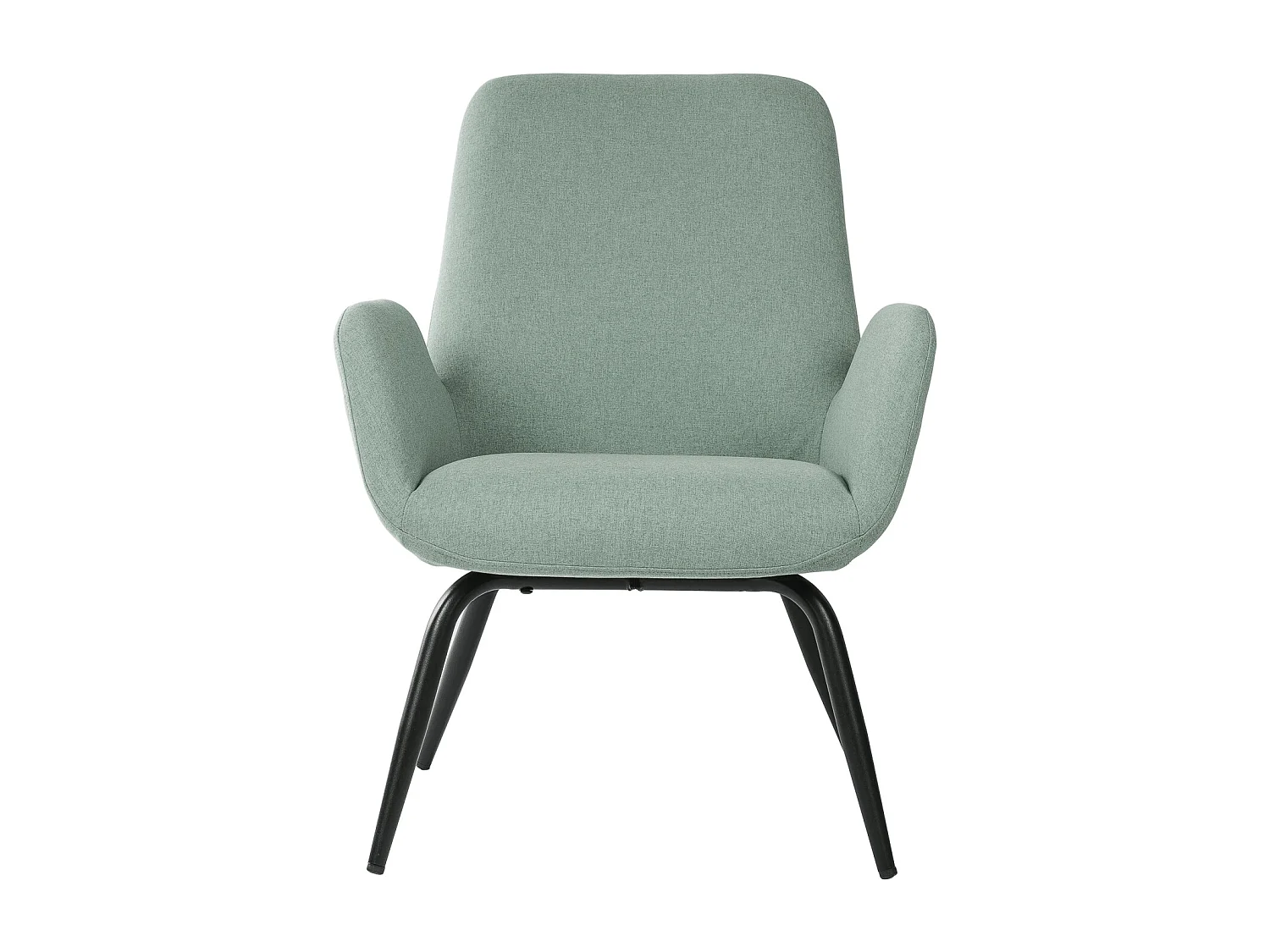 Fauteuil moderne tissu vert menthe Daly 66cm