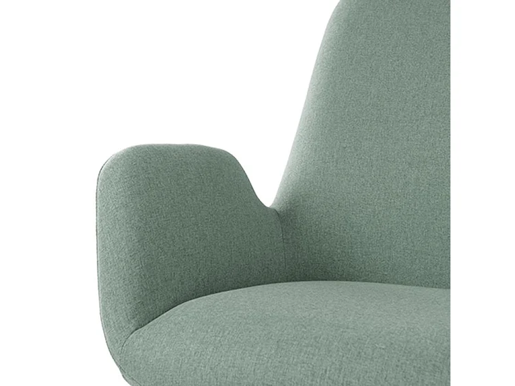 Fauteuil moderne tissu vert menthe Daly 66cm