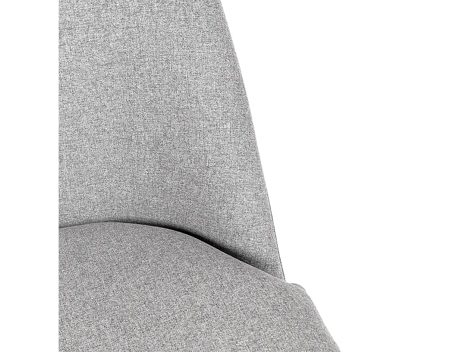 Fauteuil Mory - Confort moderne en tissu avec pieds métal noir-Gris clair