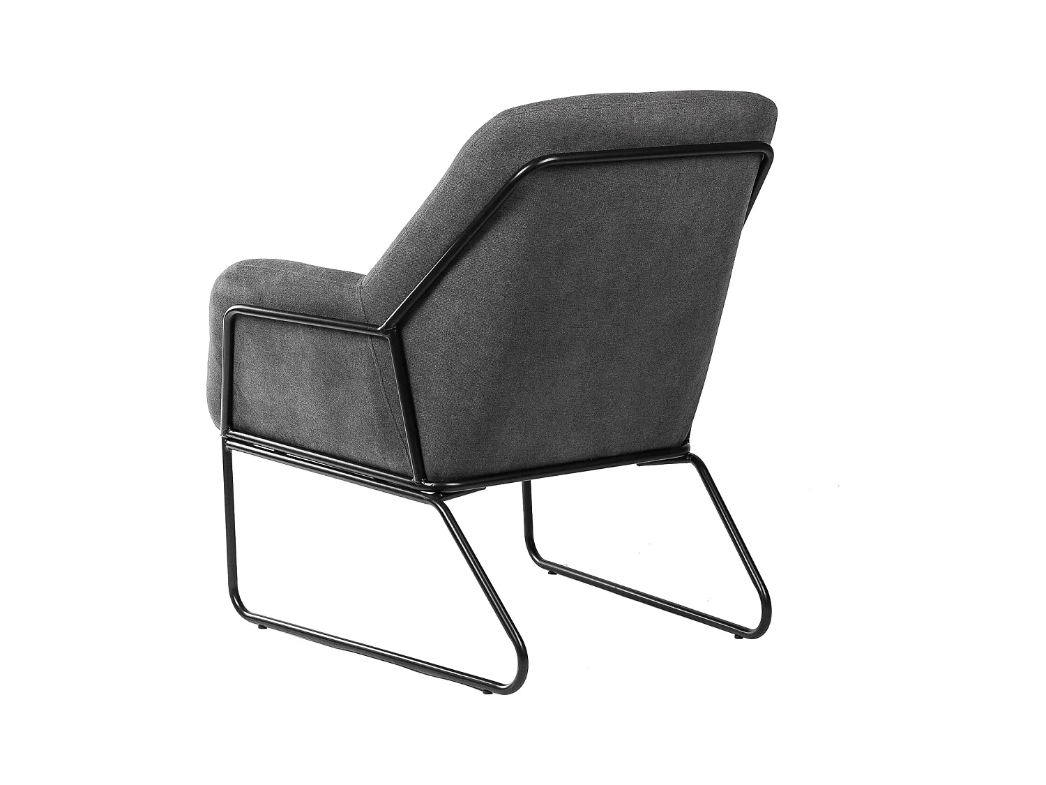 Fauteuil design tissu gris foncé Bouka 74cm