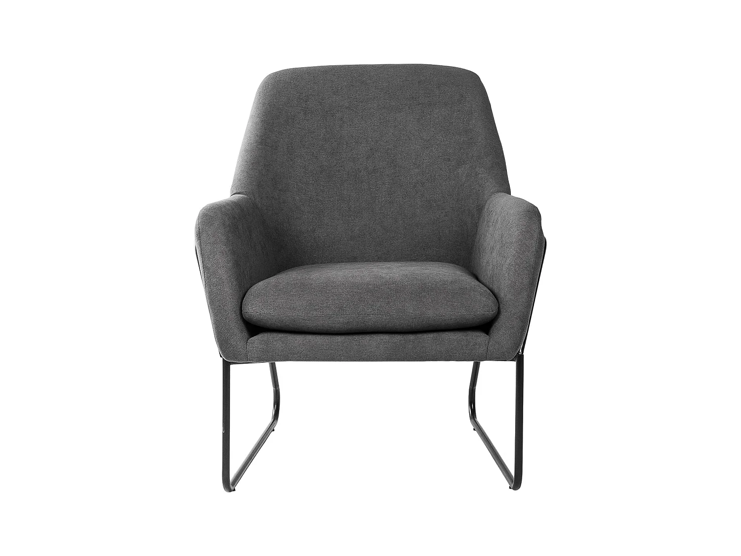 Fauteuil design tissu gris foncé Bouka 74cm