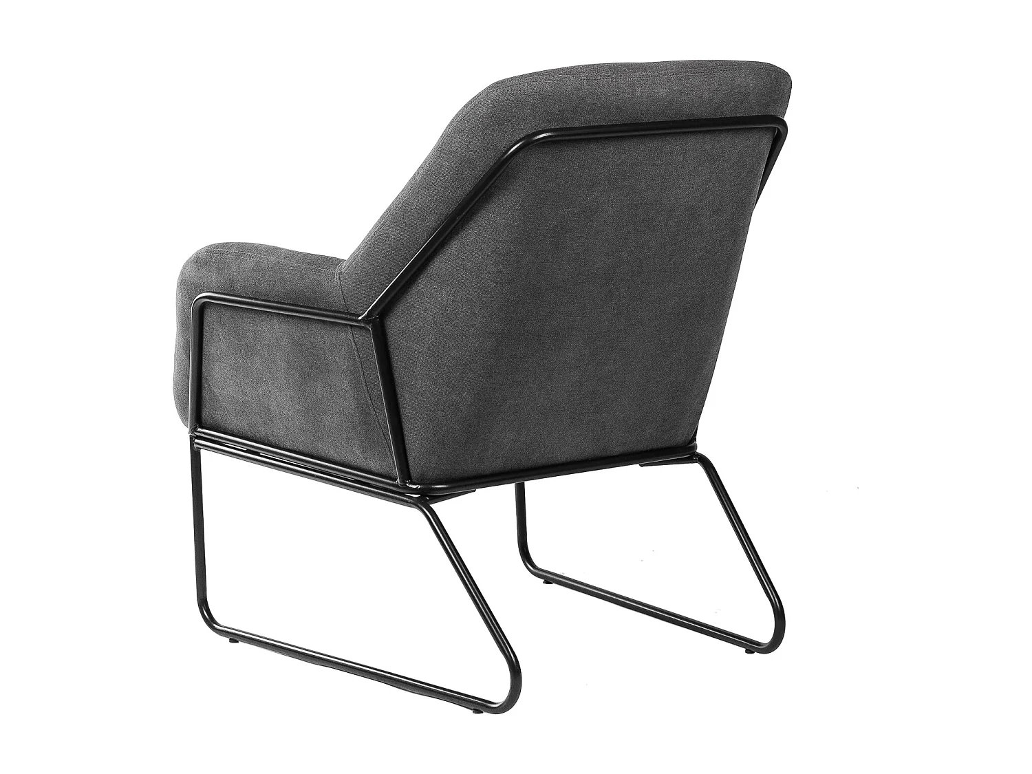 Fauteuil design tissu gris foncé Bouka 74cm
