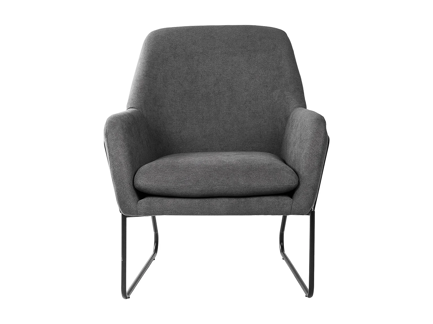Fauteuil design tissu gris foncé Bouka 74cm