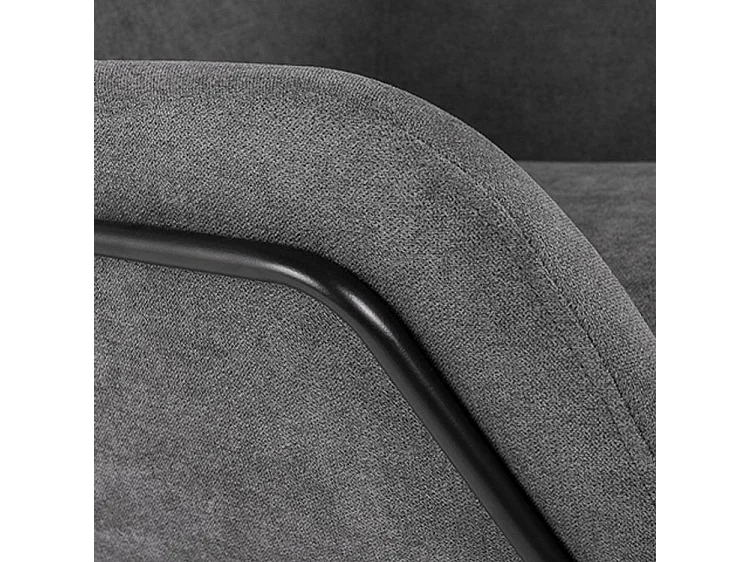 Fauteuil design tissu gris foncé Bouka 74cm