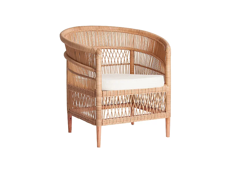 Fauteuil en rotin LANIA – Élégance naturelle et confort artisanal