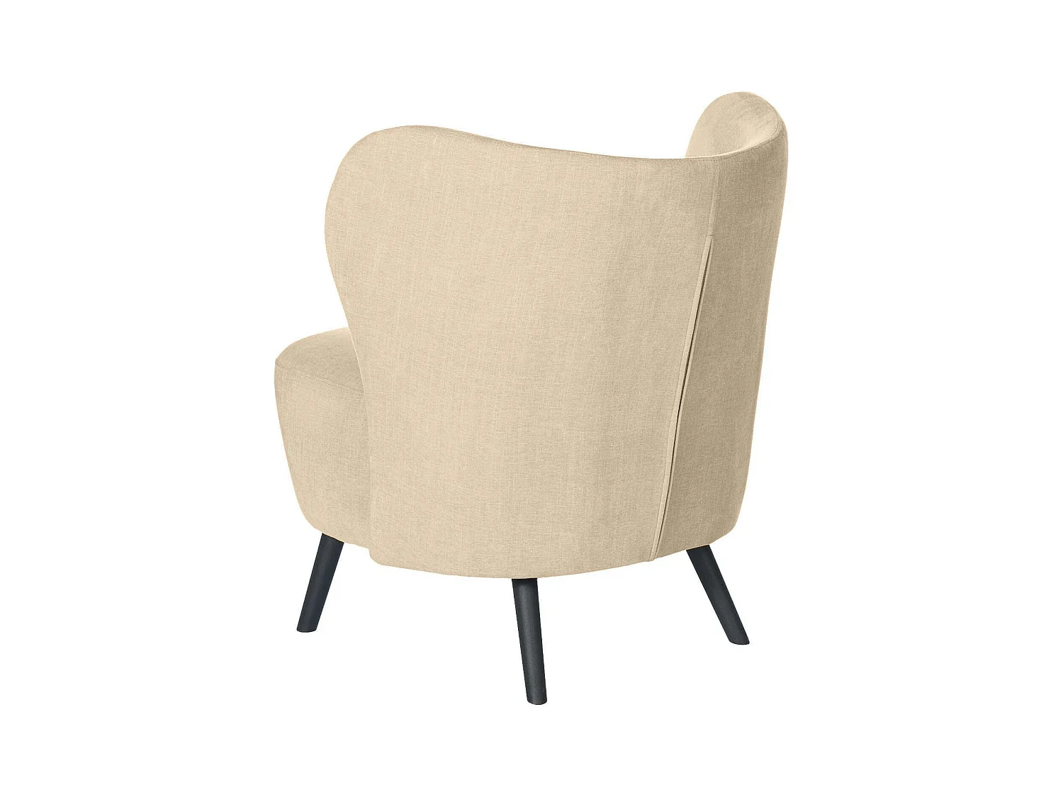 Fauteuil confortable tissu beige clair Korta 75cm