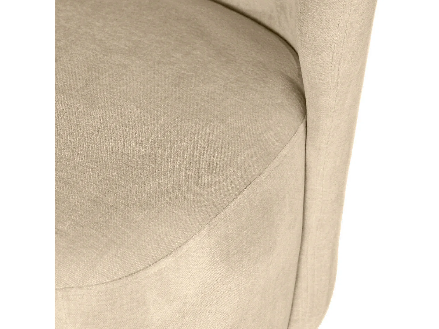 Fauteuil confortable tissu beige clair Korta 75cm