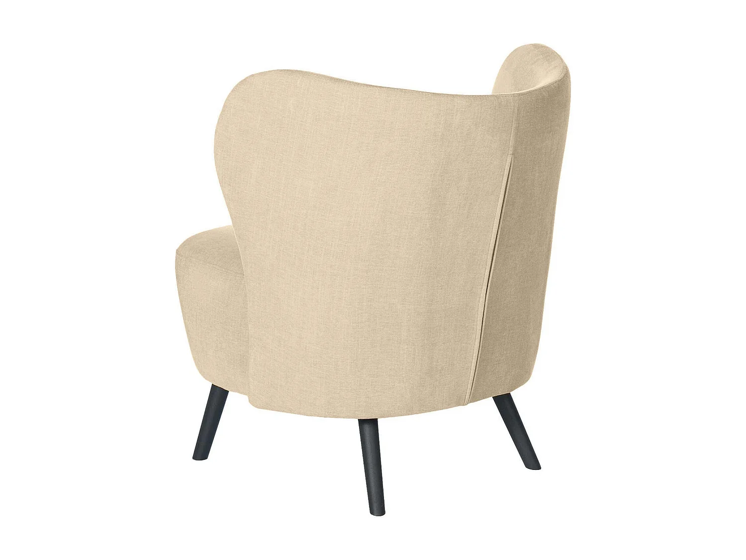Fauteuil confortable tissu beige clair Korta 75cm
