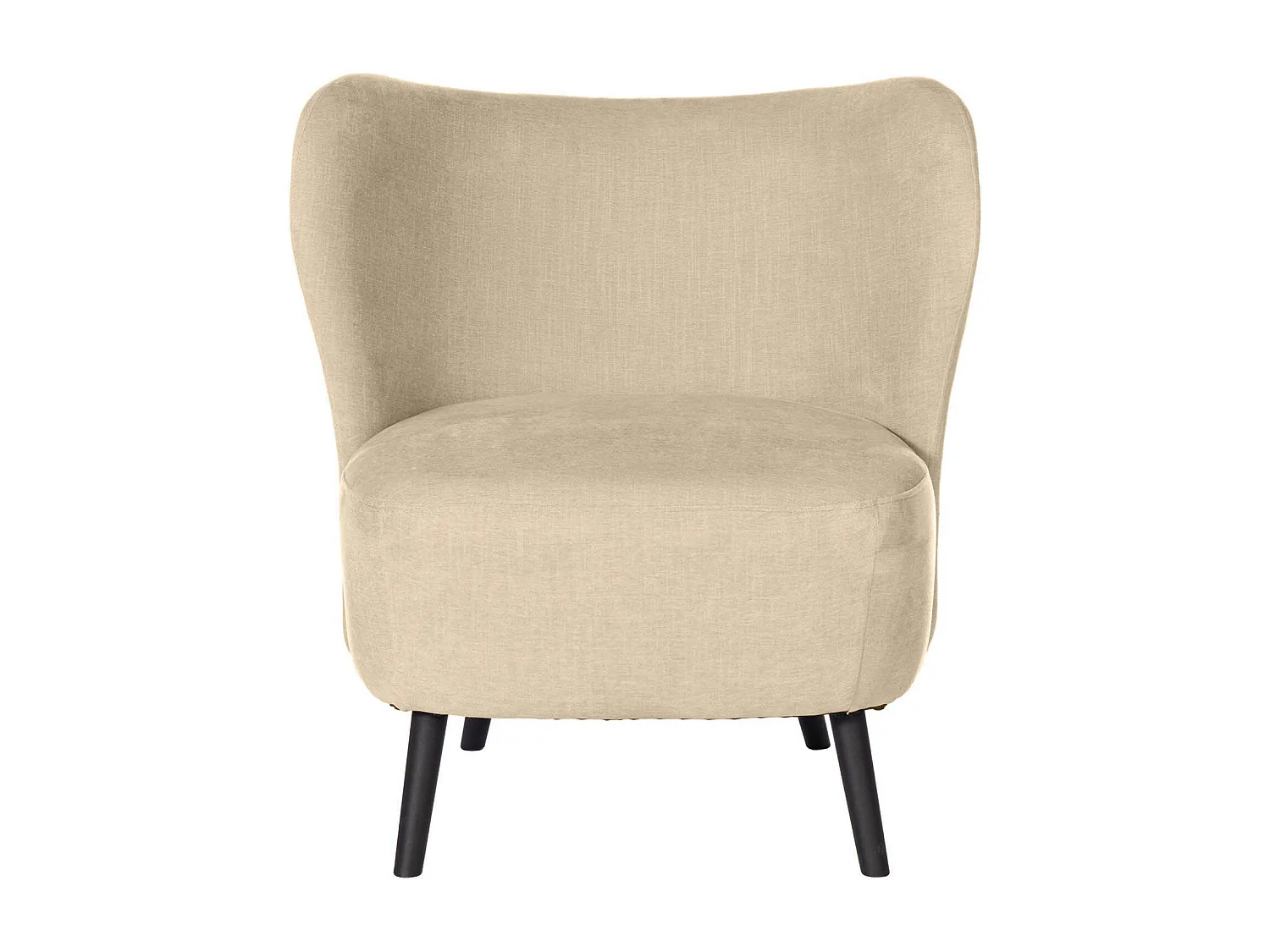 Fauteuil confortable tissu beige clair Korta 75cm